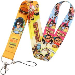 Bob's Burgers Belcher Family Cartoon Comedy TV Show 17.7" Neck Lanyard Keychain Holder ID Badge Mobile Phone Pin Strap by Pinstant