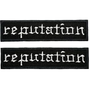 2PCS Reputation Patches Iron On Patches for Backpacks, 0.9 x 3.8 x 0.1 in