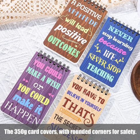 4PCS Pocket Notebooks, 3x5in Small Spiral Notepads with Lined Pages Mini Spiral Notebook Inspiring Notebooks for School Office Home Gifts in Saudi Arabia