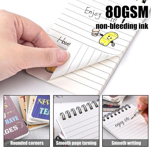 4PCS Pocket Notebooks, 3x5in Small Spiral Notepads with Lined Pages Mini Spiral Notebook Inspiring Notebooks for School Office Home Gifts in Saudi Arabia