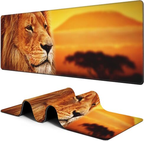 Colorful Cats Mouse Pad Desk Mat XL Large Gaming Mousepad Extended Computer Keyboard Mat with Non-Slip Rubber Base and Stitched Edge 11.8 x 31.5 Inch for Gaming and Office Work in Saudi Arabia