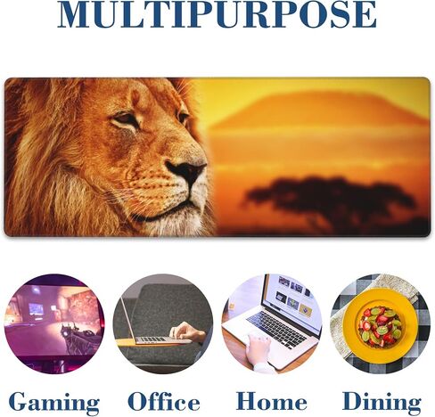 Colorful Cats Mouse Pad Desk Mat XL Large Gaming Mousepad Extended Computer Keyboard Mat with Non-Slip Rubber Base and Stitched Edge 11.8 x 31.5 Inch for Gaming and Office Work in Saudi Arabia