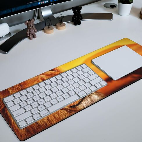 Colorful Cats Mouse Pad Desk Mat XL Large Gaming Mousepad Extended Computer Keyboard Mat with Non-Slip Rubber Base and Stitched Edge 11.8 x 31.5 Inch for Gaming and Office Work in Saudi Arabia