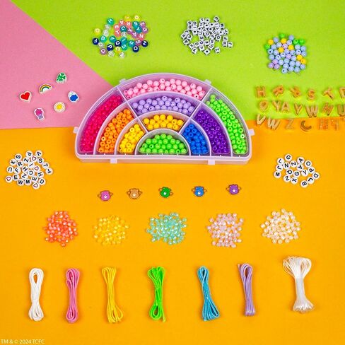 Care Bears Rainbow Jewelry, Make Over 20 Bracelets With Charms & Beads for Bracelet Making, Bracelet Making Kit with Storage Case, Friendship Bracelet Kit, Girls Toys Age 6-8, Charm Bracelet Kit in Saudi Arabia