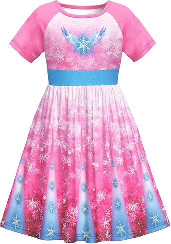 LQSZ Girls Princess Nightgowns Night Dress Sleepwear 3-10 Years Pajamas Nightgowns for Little Girls in Kuwait