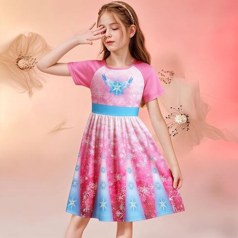 LQSZ Girls Princess Nightgowns Night Dress Sleepwear 3-10 Years Pajamas Nightgowns for Little Girls in Kuwait