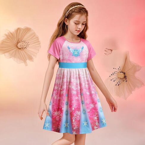 LQSZ Girls Princess Nightgowns Night Dress Sleepwear 3-10 Years Pajamas Nightgowns for Little Girls in Kuwait