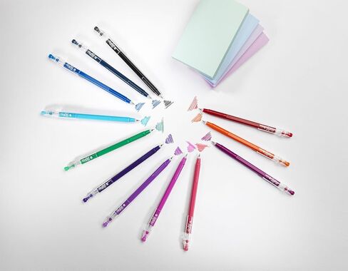 Pilot FriXion Ball Stick 07-0.7mm Nib Tip - Erasable Gel Ink Pens - In Wallet Packaging (Essential Wallet of 8) in Saudi Arabia