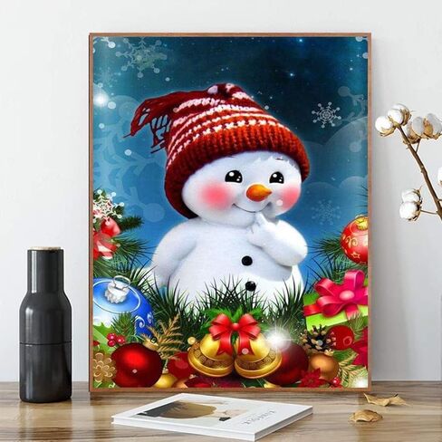 ACENGXI طلاء عيد الميلاد بالأرقام طلاء عيد الميلاد بالأرقام عيد ميلاد سعيد DIY قماش الطلاء بواسطة أرقام رجل ثلج أكريليك اللوحة ديكور المنزل عيد الميلاد ثلج الطلاء بالأرقام للبالغين والأطفال 16 × 20 بوصة in Kuwait
