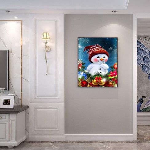 ACENGXI طلاء عيد الميلاد بالأرقام طلاء عيد الميلاد بالأرقام عيد ميلاد سعيد DIY قماش الطلاء بواسطة أرقام رجل ثلج أكريليك اللوحة ديكور المنزل عيد الميلاد ثلج الطلاء بالأرقام للبالغين والأطفال 16 × 20 بوصة in Kuwait