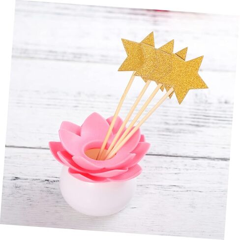36Pcs Gold Glitter Star Cake Topper Birthday Cake Toppers for Showers and Party Decorations for Happy Birthday Celebrations in Saudi Arabia