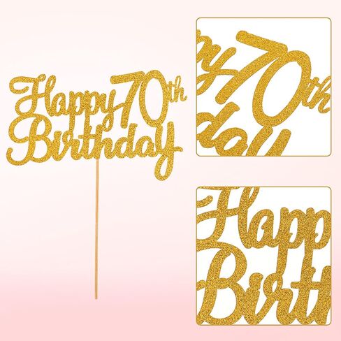 غلاف كعكة عيد الميلاد السبعين السعيد، قطعة واحدة من كعكة عيد الميلاد السعيدة الذهبية اللامعة، قطعة واحدة من كعكة عيد الميلاد بعمر 70 عامًا لتزيين عيد الميلاد السبعين السعيد، لوازم حفلات الذكرى السنوية in Saudi Arabia