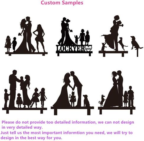 Wedding Anniverary Family Cake Topper Cake Decoration Couple Bride Groom with a Girl (One Girl (Black)) in Saudi Arabia