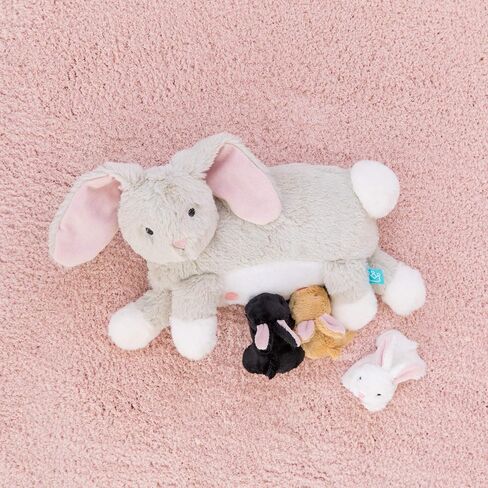 Manhattan Toy Nursing Nola Nurturing Rabbit Stuffed Animal with Plush Baby Bunnies in Kuwait