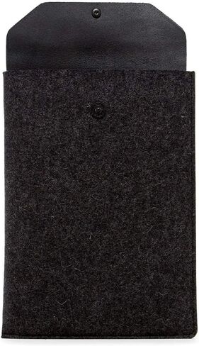 Graf Lantz Laptop Computer Sleeve 13" - Merino Wool & Leather - Protective & Scratch Resistant (Charcoal) in Saudi Arabia
