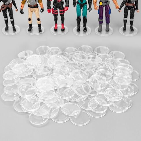 Action Figure Stand for Display with Peg, 25mm Toy Display Support Stands Base Holder, Compatible with 3.75 Inch VINTAGE (1977-1985) Star Was/GI Jeo Action Figures, 100PCS in Saudi Arabia
