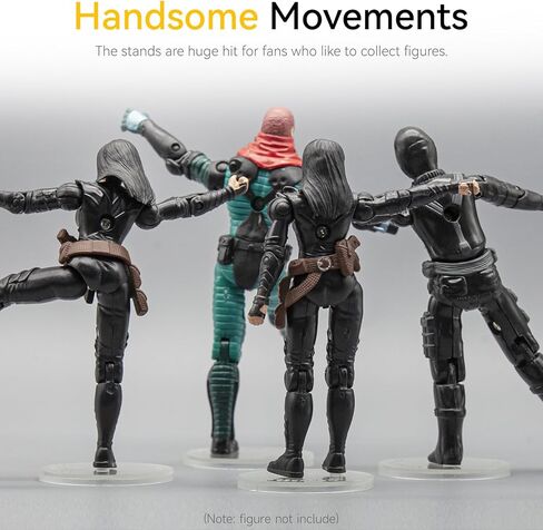 Action Figure Stand for Display with Peg, 25mm Toy Display Support Stands Base Holder, Compatible with 3.75 Inch VINTAGE (1977-1985) Star Was/GI Jeo Action Figures, 100PCS in Saudi Arabia