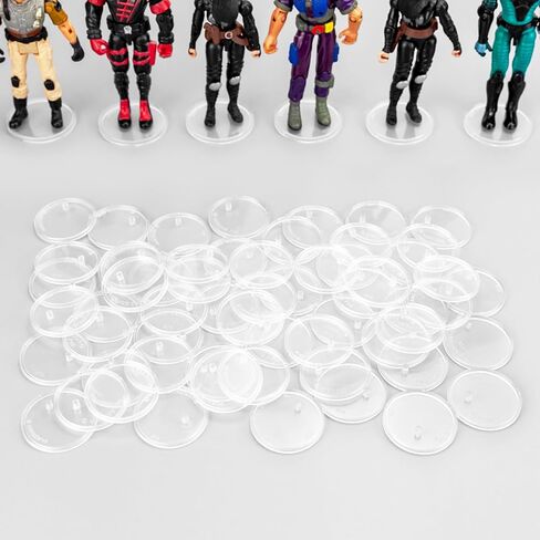 Action Figure Stand for Display with Peg, 25mm Toy Display Support Stands Base Holder, Compatible with 3.75 Inch VINTAGE (1977-1985) Star Was/GI Jeo Action Figures, 100PCS in Saudi Arabia