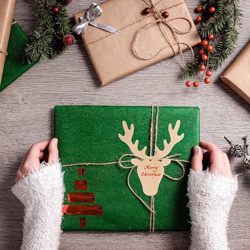 20 قطعة من خشب رأس الغزلان، قطع يدوية من الخشب، زخرفة قلادة رأس الرنة الخشبية مع حبال من القنب، علامات خشبية لعيد الهالوين، عيد الشكر، زينة معلقة لشجرة عيد الميلاد in Kuwait