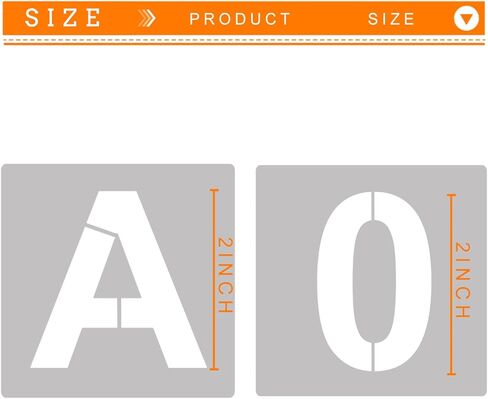 Alphabet Letter Stencils 2inch, 66 Pcs Reusable Plastic Letter Number Templates, Art Craft Stencils for Painting on Wood, Wall, Glass, Fabric, Rock, Canvas, Chalkboard, Signage, DIY Art Projects in Saudi Arabia