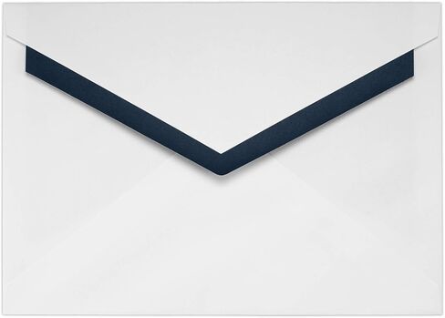 LUXPaper Foil Lined Contour Flap Envelopes | 5 7/8" X 8 1/4" | White w/Blue Lining | 80lb. Text | 50 Qty in Saudi Arabia
