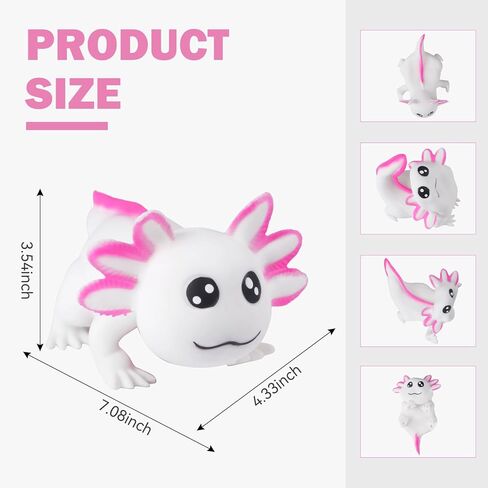 Axolotl Stress Balls for Adults and Kids (Blue), Axolotl Squishy Toys, Cute Axolotl Stress Relief Sensory Fidget Toys, Sand Filled Stretch Animal Squeeze Toys, Axolotl Squishy Ball for Boys and Girls in Saudi Arabia