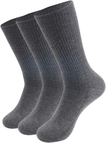 جوارب Thcollection الناعمة من الخيزران للرجال والنساء - جوارب دائرية من الخيزران قابلة للتنفس للمناسبات الكاجوال والفستان والأعمال التجارية والعمل (3 عبوات) in Kuwait