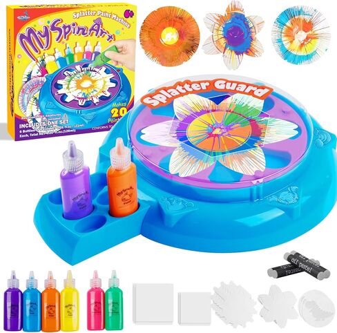 Wings Giant Paint Spin Art Machine Kit for Kids, Paint Spinner with Splatter Guard, Thicker Painting Spinner Arts & Crafts Birthday Gifts for 6-12 Years Old Boy, Girl in Kuwait