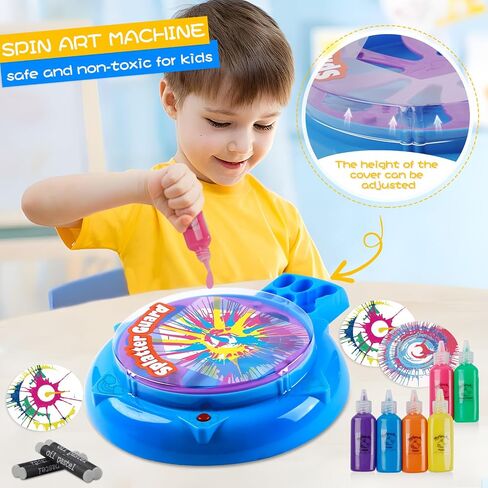 Wings Giant Paint Spin Art Machine Kit for Kids, Paint Spinner with Splatter Guard, Thicker Painting Spinner Arts & Crafts Birthday Gifts for 6-12 Years Old Boy, Girl in Kuwait