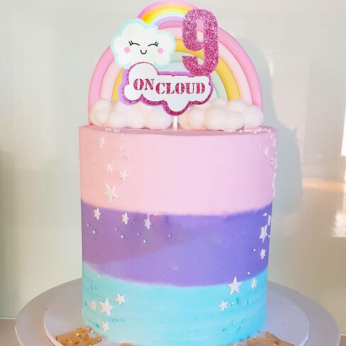 LaVenty Pink On Cloud 9 أغطية كعكة عيد الميلاد على Cloud 9 كعكة توبر على Cloud 9 تزيين الكيك على Cloud 9 لوازم حفلات أعياد الميلاد على Cloud 9 هدايا الحفلات in Kuwait