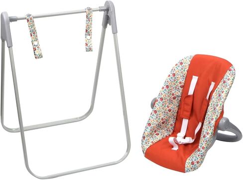 JC Toys - for Keeps Playtime | 2 in 1 Baby Doll Swing and Portable Carrier | for Dolls up to 18" | Ages 3+ | Nature Theme Color in Saudi Arabia