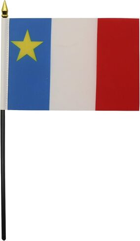 علم طاولة كاتالونيا من AZ FLAG مقاس 10.16 سم × 15.24 سم - علم مكتب كاتالاني 15 × 10 سم - قمة الرمح الذهبي in Kuwait
