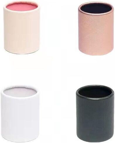4pcs Cardboard Cylinder Kraft Paperboard Tubes Florist Round Gift Boxes With Lids For Florist, Diy Projects. in Saudi Arabia