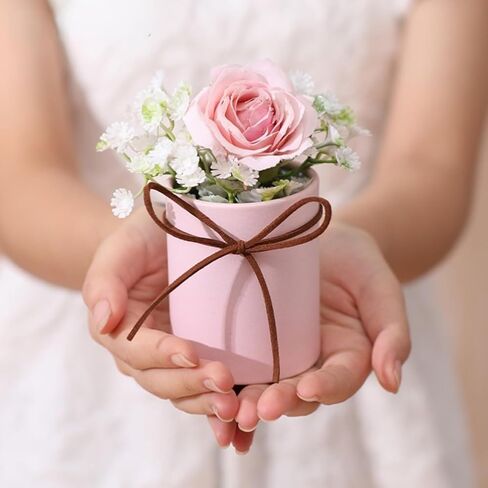 4pcs Cardboard Cylinder Kraft Paperboard Tubes Florist Round Gift Boxes With Lids For Florist, Diy Projects. in Saudi Arabia