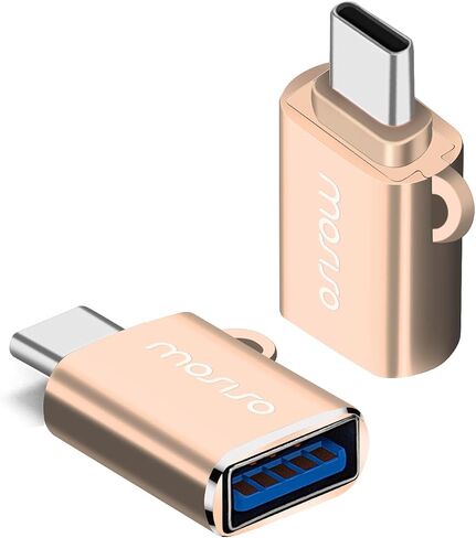 MOSISO USB C to USB Adapter 2 Pack,USB Type-C to USB Connector, Rose Gold | Thunderbolt 3 to USB 3.0 Converter OTG Compatible with MacBook Pro 2024-2016/Air 2024-2018/Laptop/Tablet/More Type-C Devices in Kuwait