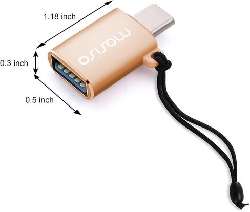 MOSISO USB C to USB Adapter 2 Pack,USB Type-C to USB Connector, Rose Gold | Thunderbolt 3 to USB 3.0 Converter OTG Compatible with MacBook Pro 2024-2016/Air 2024-2018/Laptop/Tablet/More Type-C Devices in Kuwait