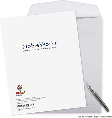 NobleWorks - Jumbo Christmas Greeting Card Funny (8.5 x 11 Inch) - Pet Animal Humor, Big Group Xmas Holiday Notecard - Tree Fainted Cat J2546XSG in Saudi Arabia