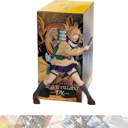 BANDAI SPIRITS Himiko Toga: 17cm The Evil Villains Statue Figurine Bundled with 1 A.C.G. Compatible Theme Trading Card (88394) in Saudi Arabia