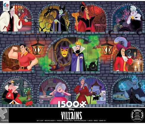 Ceaco - Disney - Villains Underground - 1500 Piece Jigsaw Puzzle in Saudi Arabia