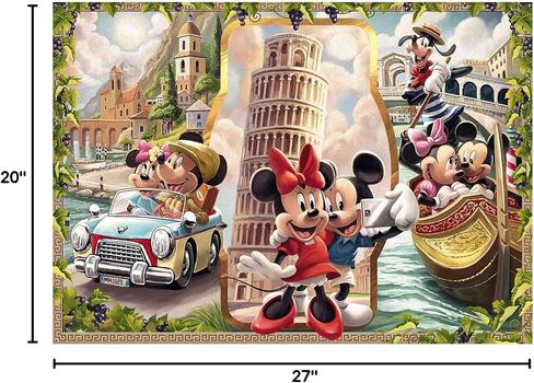 Ravensburger Disney Vacation Mickey and Minnie - 1000 Piece Jigsaw Puzzle for Kids and Adults | Unique Piece Design | Anti-Glare Surface | Ideal for Brain Game | Perfect Christmas Toy Gift in Saudi Arabia