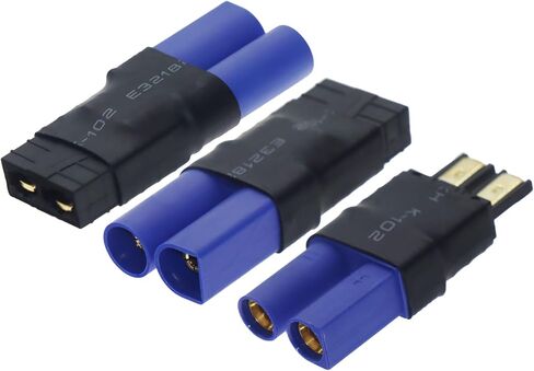 RC Lipo Battery Connector Adapter for Traxxas TRX to EC5 Connector Adapter Plugs fit Slash/Rustler/Stampede/Bandit/E Revo RC Cars in Kuwait