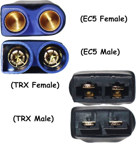 RC Lipo Battery Connector Adapter for Traxxas TRX to EC5 Connector Adapter Plugs fit Slash/Rustler/Stampede/Bandit/E Revo RC Cars in Kuwait