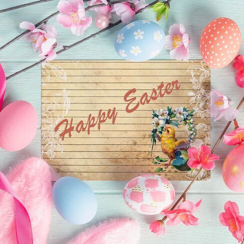 XMBHHRM 24 Sheets Easter Scrapbook Paper Spring Rabbit Decorative Craft Paper 6 x 6 Inch Bunny Eggs Themed Single -Sided Pattern for DIY Card Making Junk Journal Decor Album Supplies (A-Style) in Saudi Arabia