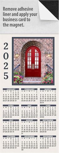 2026 Magnetic Yearly Glance Calendar, Peel and Stick Business Card Refrigerator Magnet, Great Real Estate Agent Marketing Tool, 1 oz. Postage Rate, Box of 100 (Happy Place) in Saudi Arabia