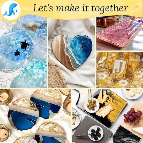 1 Gallon Crystal Clear Epoxy Resin Kit, No Bubble & Not Yellowing Epoxy Resin Gallon for Casting & Coating, Table Top, Bar Top, DIY Jewelry Making, Art Crafts, Wood & Resin to Easy Mix 1:1 in Saudi Arabia
