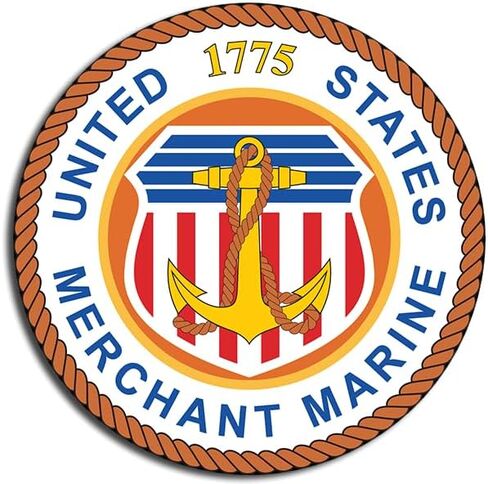 Round US Merchant Marines 1775 Insignia Sticker (Logo Seal Navy Naval Cadet (3 inch) in Saudi Arabia