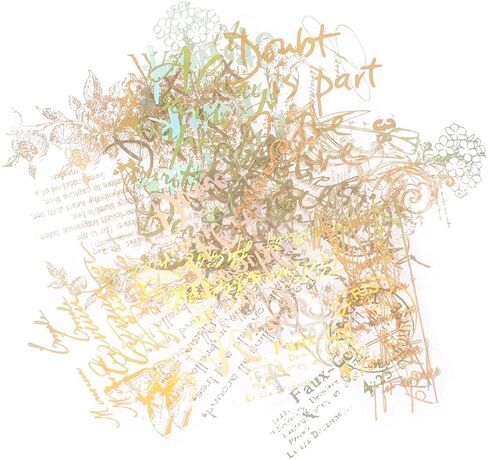 120 قطعة من ملصقات ثلاثية الأبعاد من رقائق الذهب الخيالية، 4 ملصقات شفافة من PET، عتيقة على شكل فراشة، ملصقات حروف على شكل زهرة زينة لسجلات القصاصات والمجلات غير المرغوب فيها والإكسسوارات اليومية in Kuwait