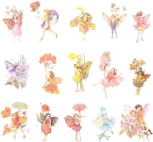 120 قطعة من ملصقات ثلاثية الأبعاد من رقائق الذهب الخيالية، 4 ملصقات شفافة من PET، عتيقة على شكل فراشة، ملصقات حروف على شكل زهرة زينة لسجلات القصاصات والمجلات غير المرغوب فيها والإكسسوارات اليومية in Kuwait