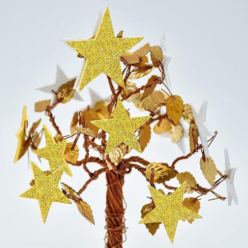 300 Pcs Glitter Foam Stars Stickers Self Adhesive Star Stickers Christmas Foam Star Shapes Star Shape Wall Stickers Arts and Craft Supplies for Kids in Saudi Arabia