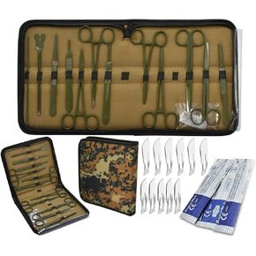 24 PC U.S. Army Style Surplus Emergency Survival Kit - Bleed Contol Kit - First Aid Kit - Zipper Pouch MLT-02